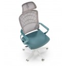 Кресло компьютерное HALMAR VESUVIO 2 бирюзовый/серый/белый